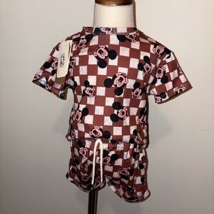 Kids Mickey Mouse Brown Matching Set